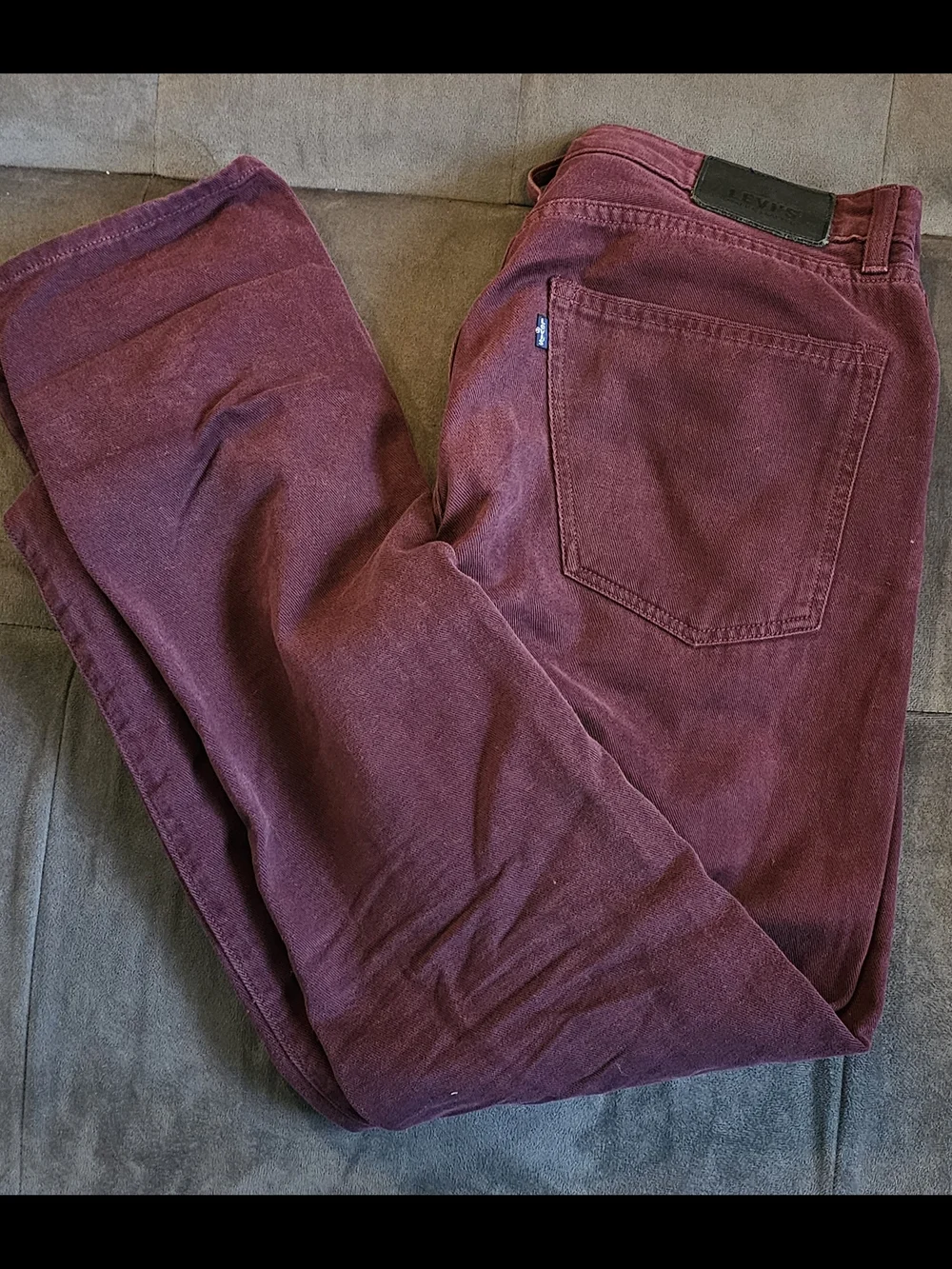 Levi's Blue Tab Made & Crafted Men's Micro Corduroy Burgundy Chinos sz 32 x 32